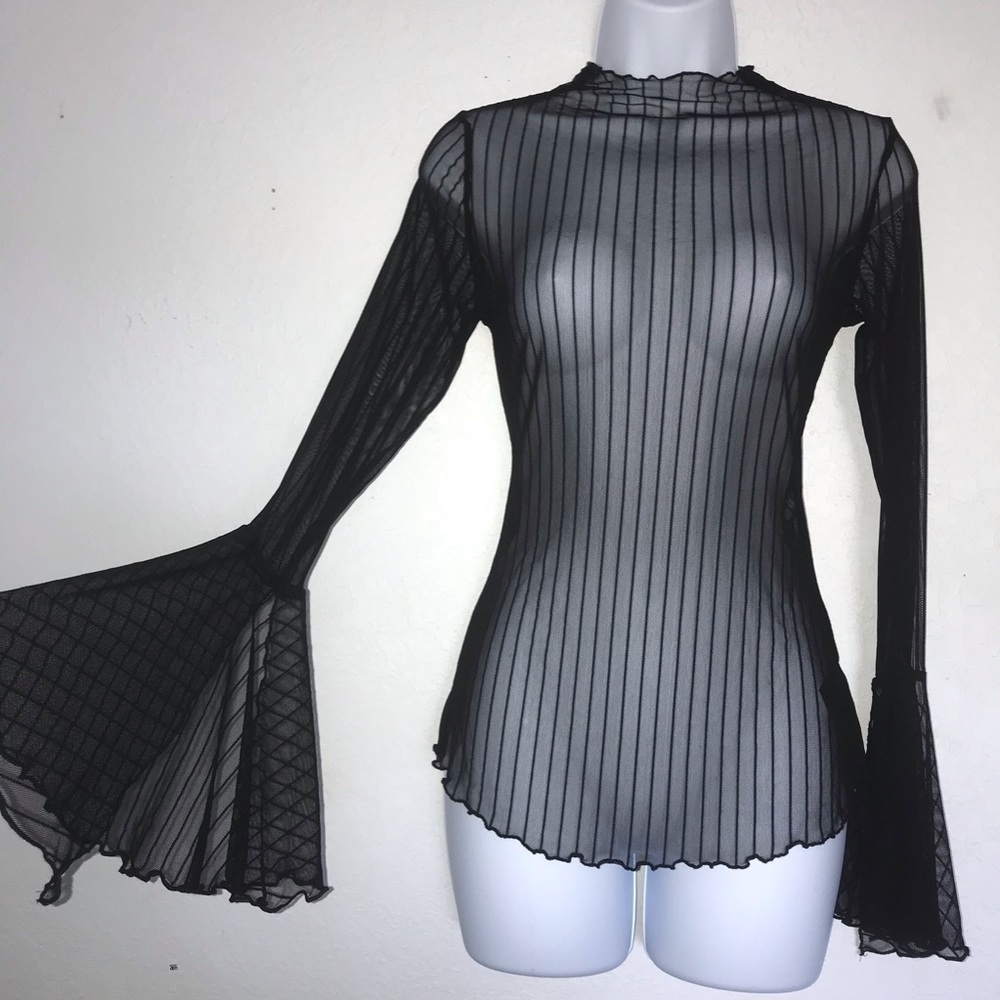 Project Runway Sheer Sexy Stretch Sheer Mesh Long… - image 2